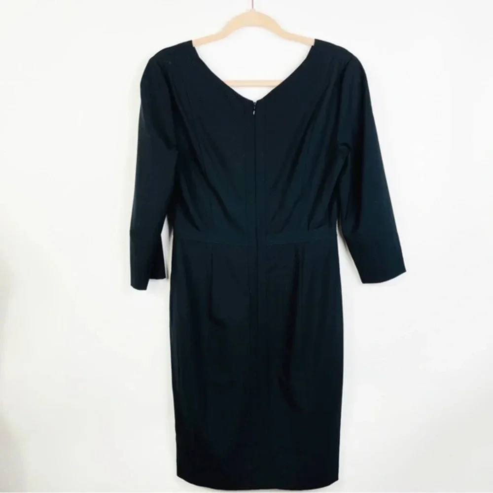 DKNY Black 3/4‎ Sleeve Shift Dress Size 6